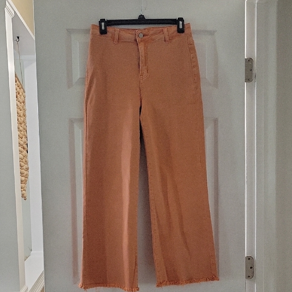 zenana Denim - Women's Flare Leg Orange Jeans
